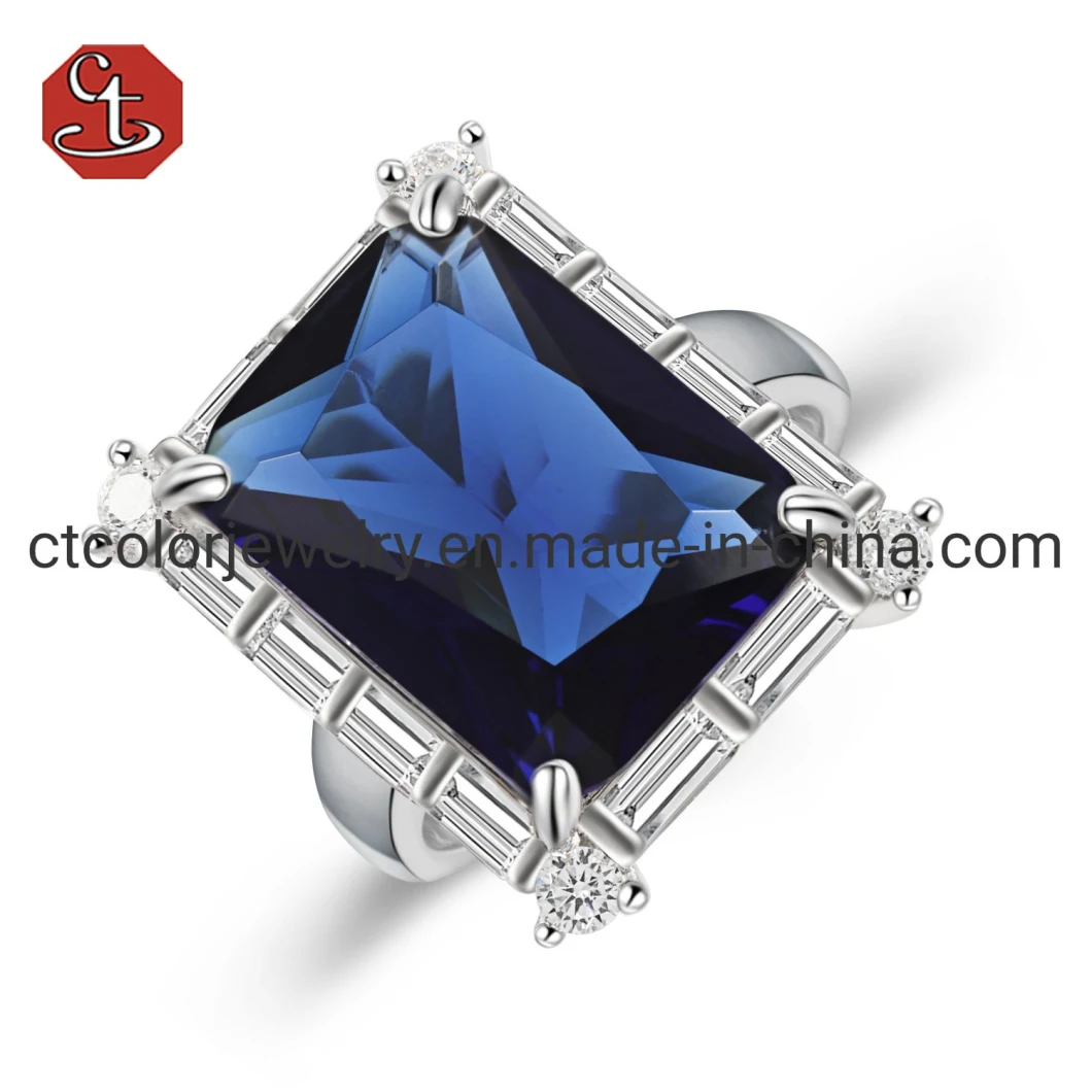 Chinese Manufacturer New Arrival 925 Silver Jewelry High Quality Gems Ruby Sapphire Optional Color Fashion Rings For Women