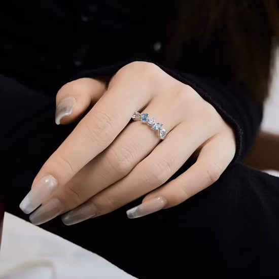 Birnenförmige 925er Silber CZ Vintage Verlobungsringe für Frauen