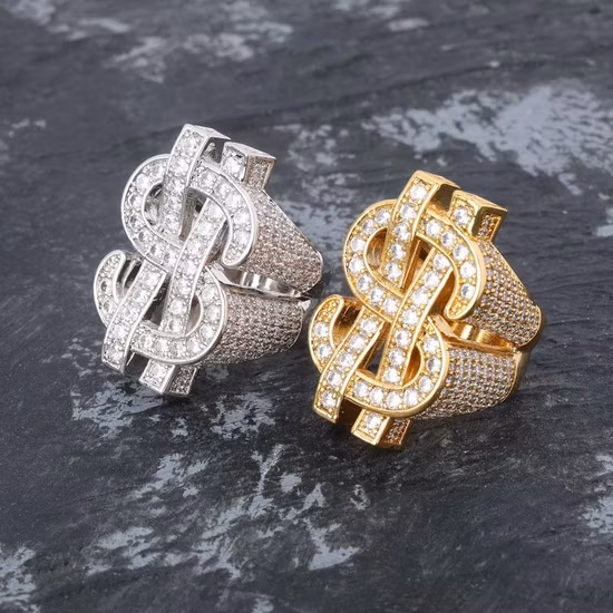 Iced Out Smaragdschliff-Bandring, Hip-Hop-Luxusschmuck, Moissanit-Diamant-Pavé-Ringe, Paarringe