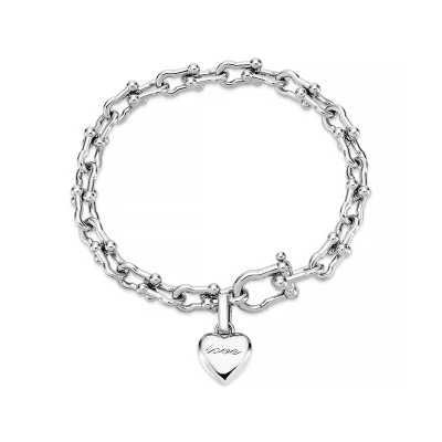 Großhandel Kristall Armband Modeschmuck Heißer Verkauf Gitarre Anhänger Ot Schnalle Edelstahl Armband für Frau